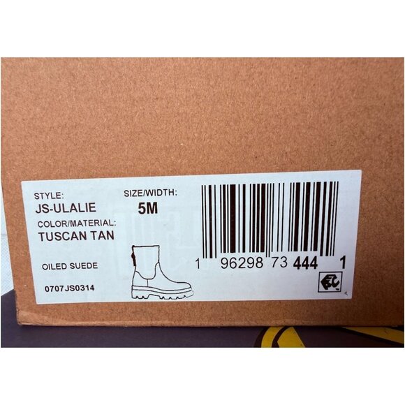 Jessica Simpson Women's Ulalie Lug Sole Tuscan Suede Booties Tan Size 5M - Picture 4 of 4